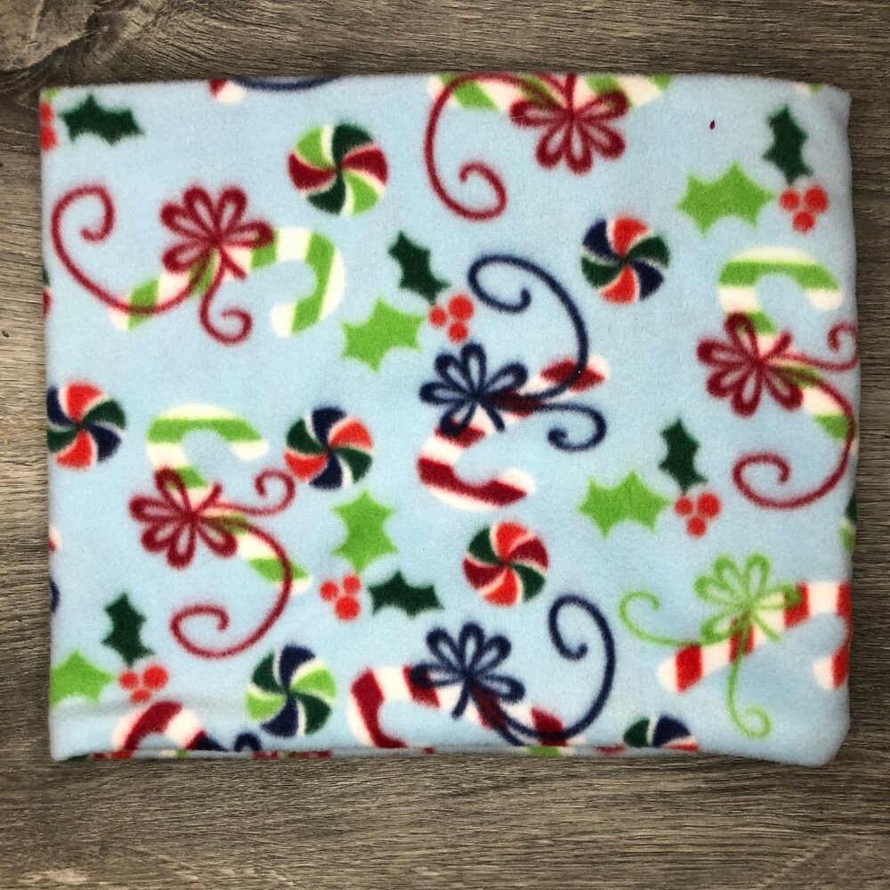 candy cane peppermint Christmas neck gaiter neck warmer fleece Scarf Tube cowl